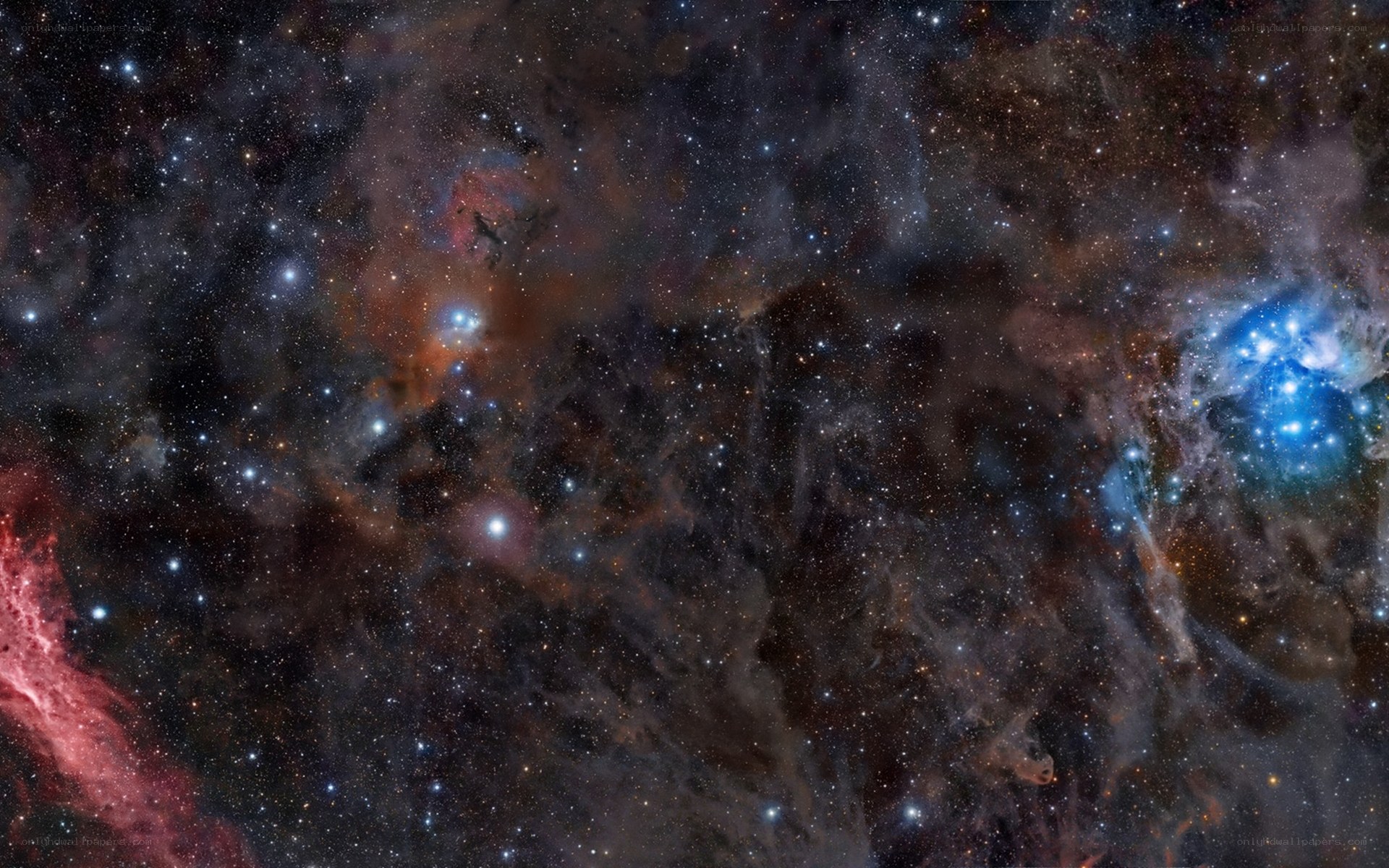 Cosmic Nebula and Star Field
