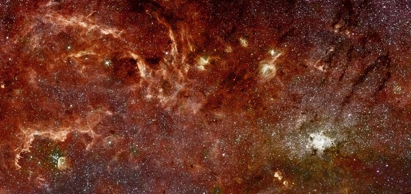 Cosmic nebula and star field