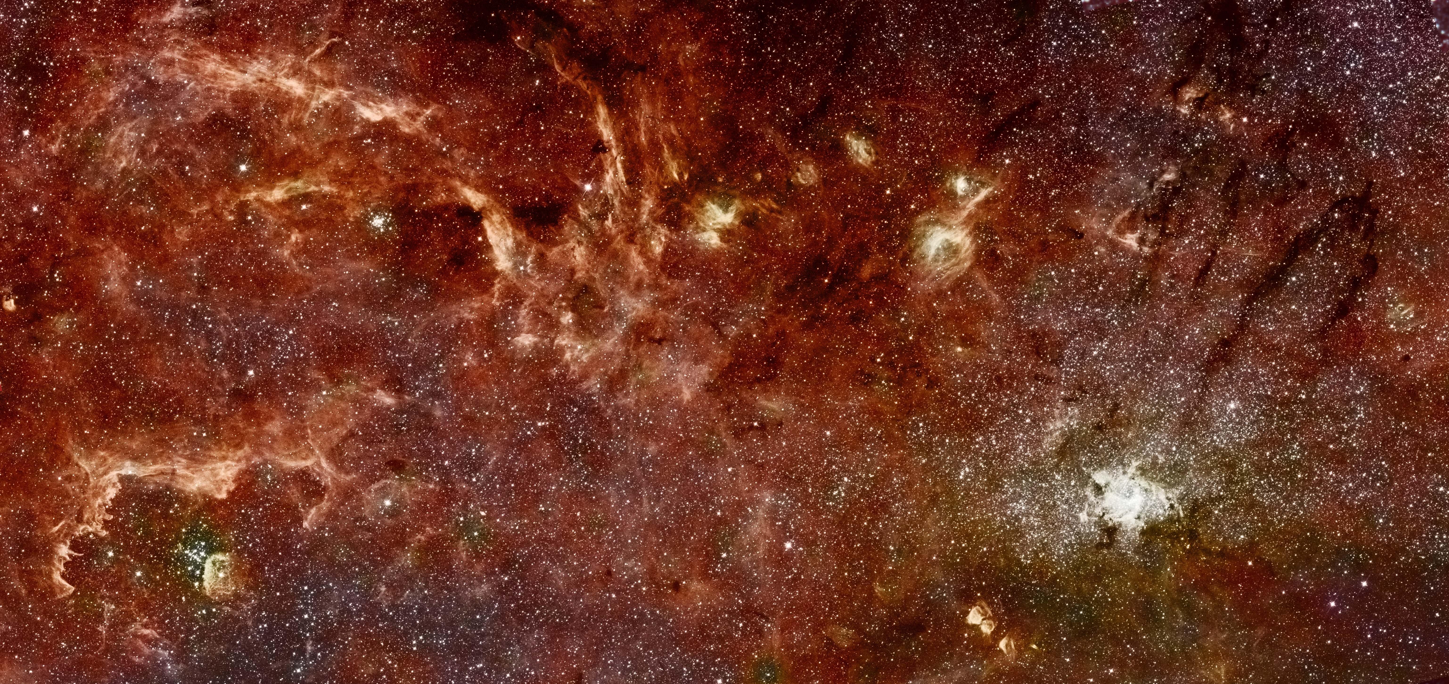 Cosmic nebula and star field