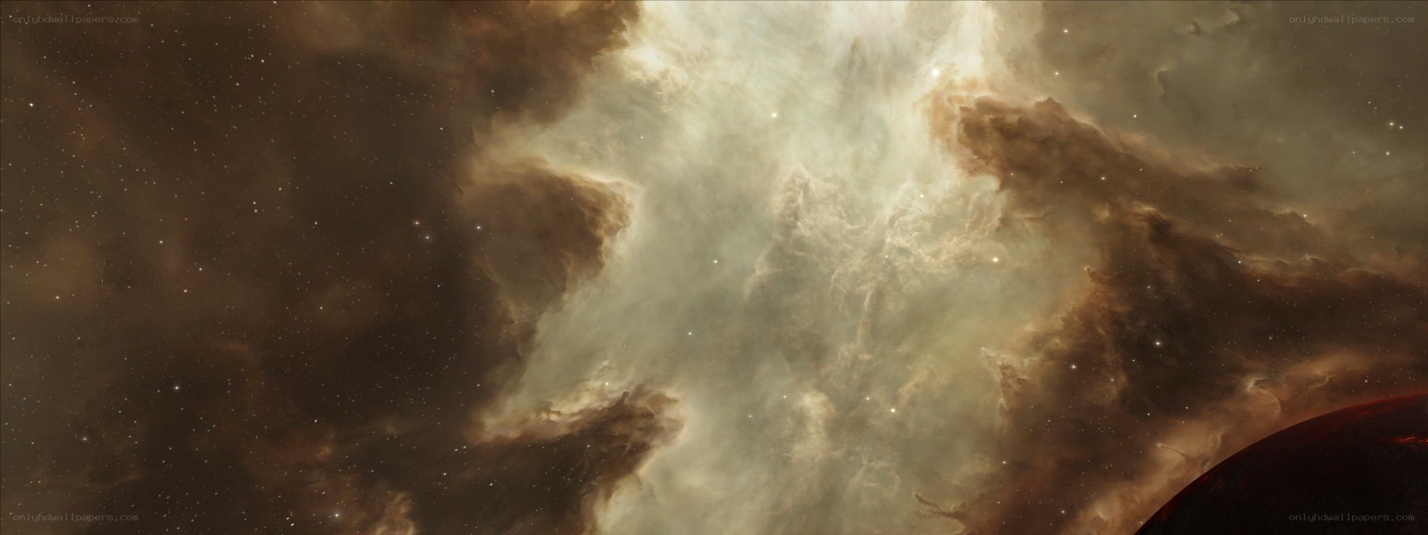 cosmic nebula and star field