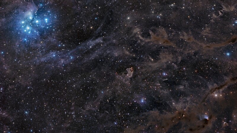 Cosmic Nebula and Star Field