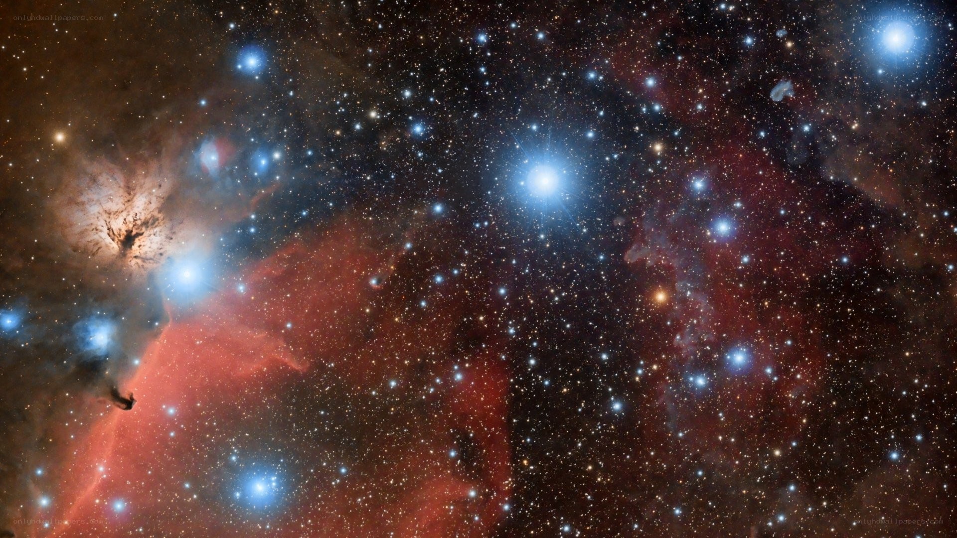Cosmic Nebula and Star Field