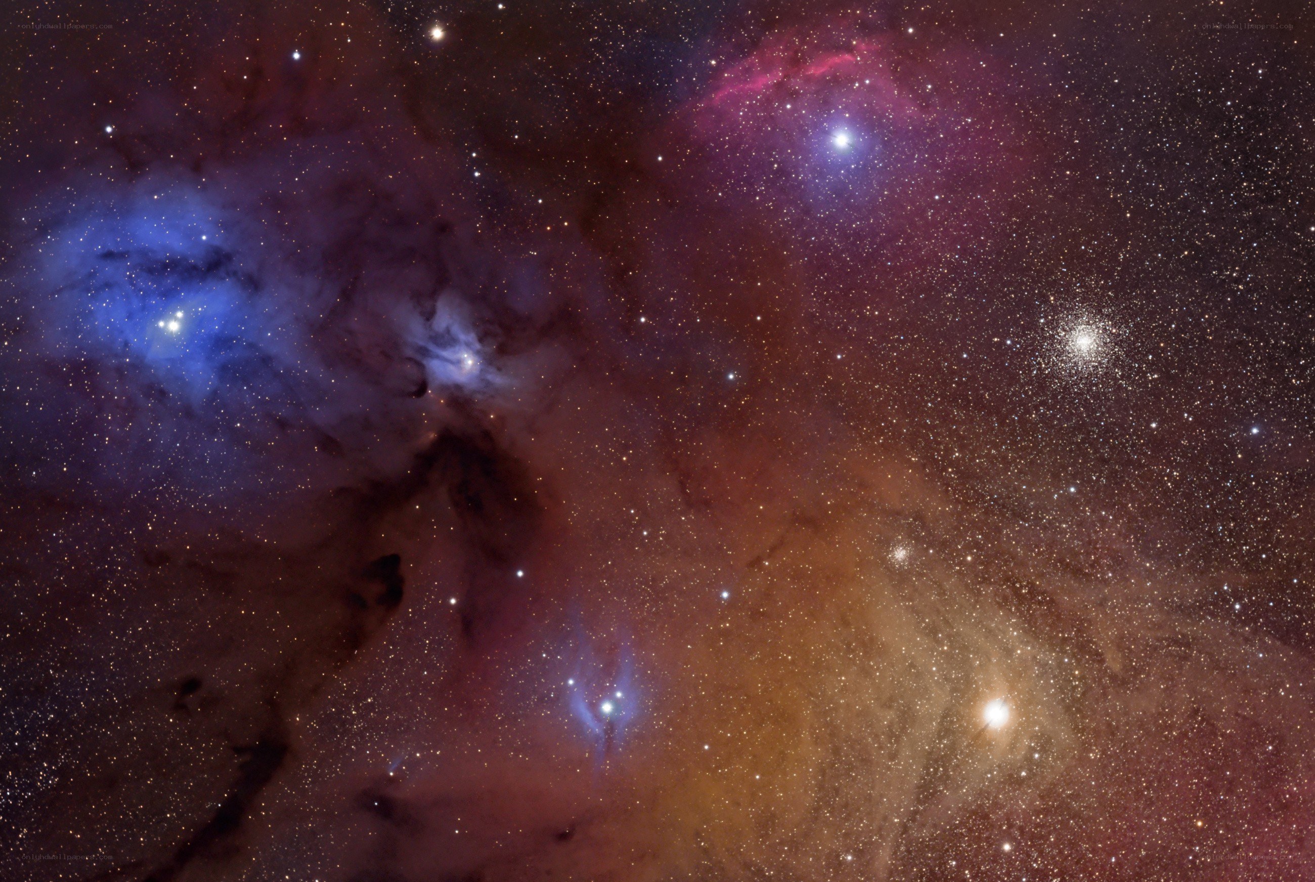 Cosmic Nebula and Star Field