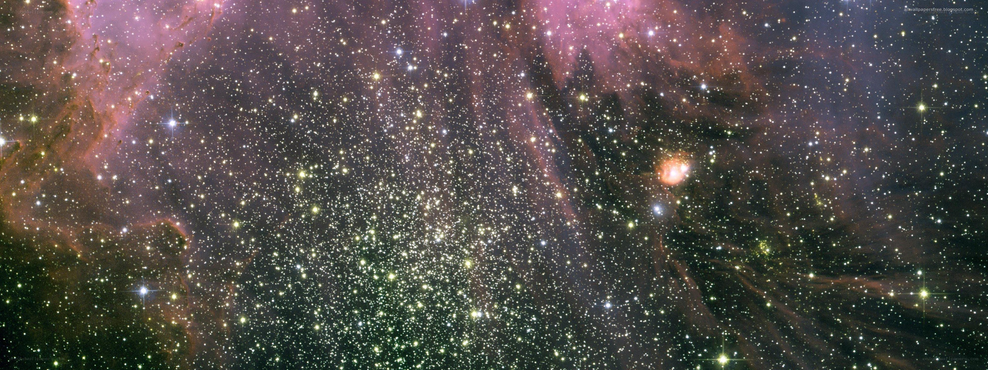 Cosmic Nebula and Star Field