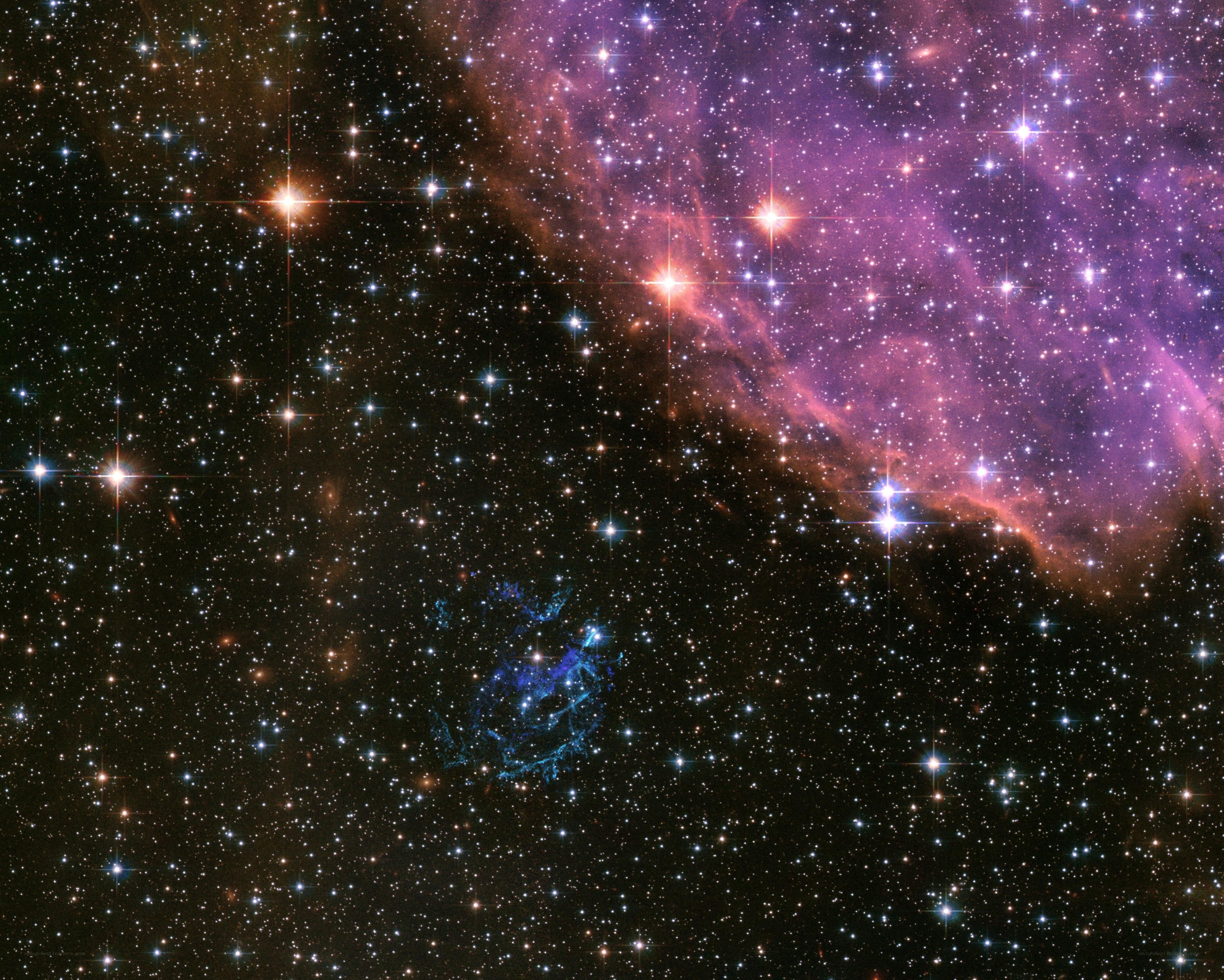 Cosmic Nebula and Star Field