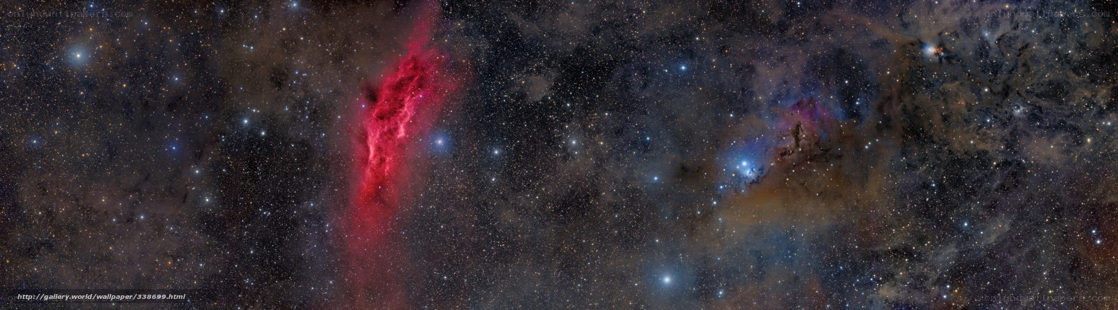 Cosmic Nebula and Star Field