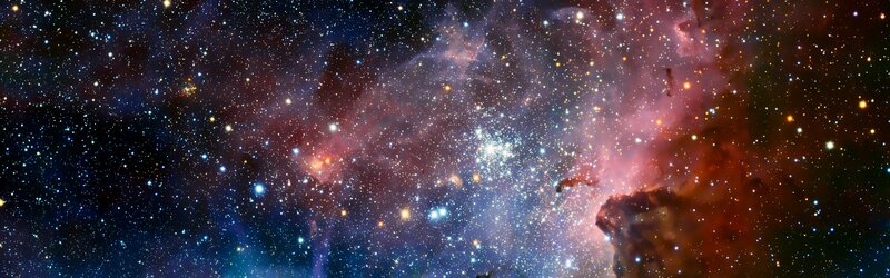 Cosmic nebula and star field