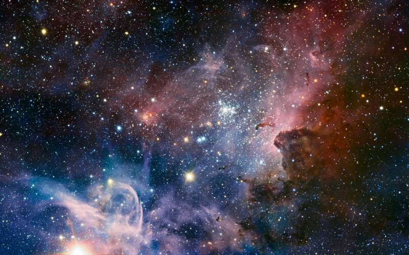 Cosmic Nebula and Star Field