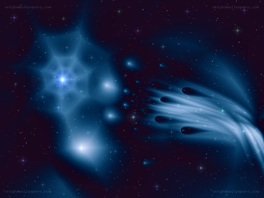 Cosmic nebula and star field
