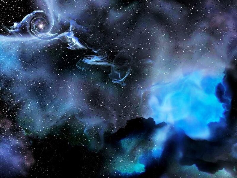 cosmic nebula and star field