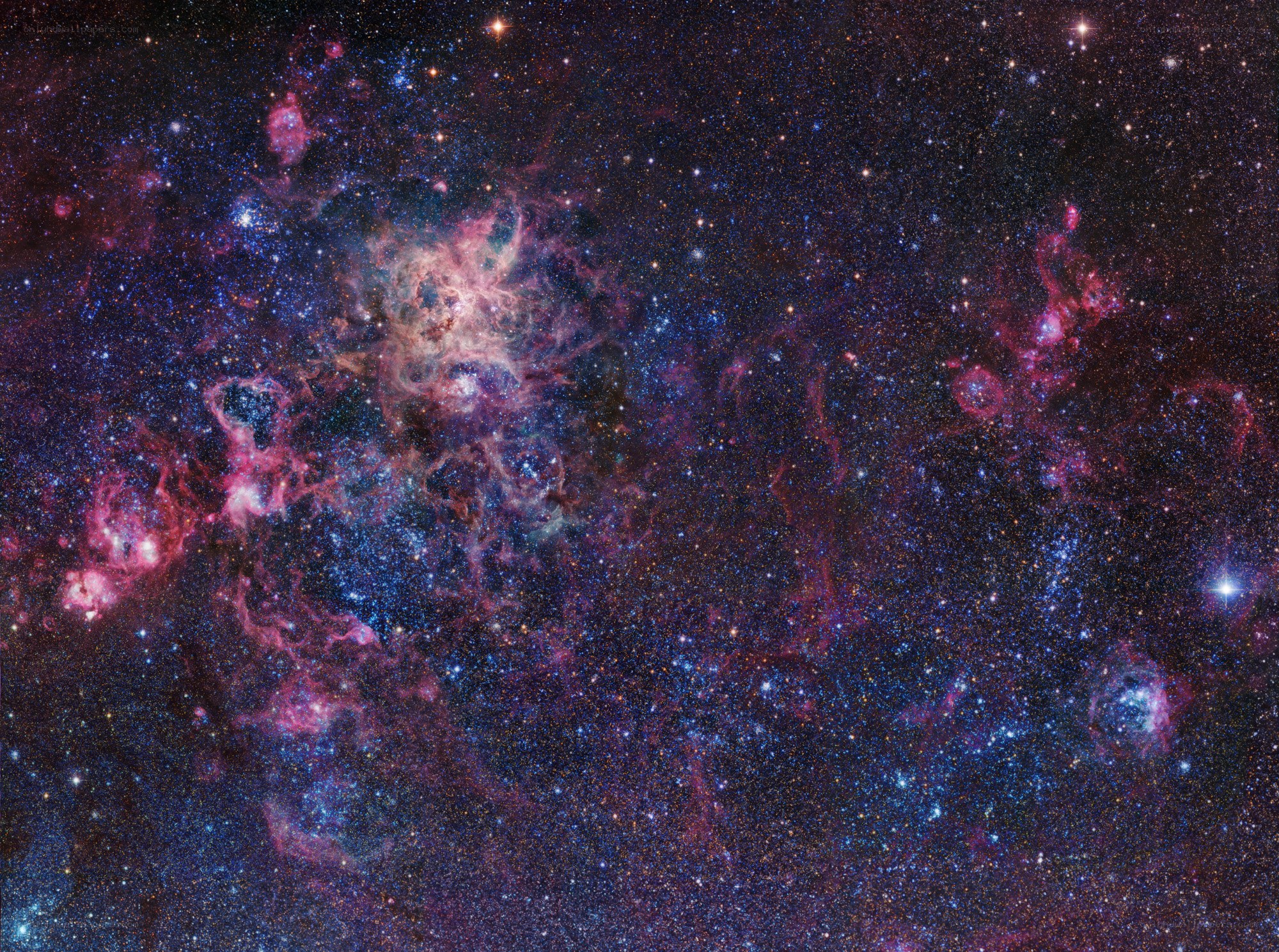 Cosmic Nebula and Star Field
