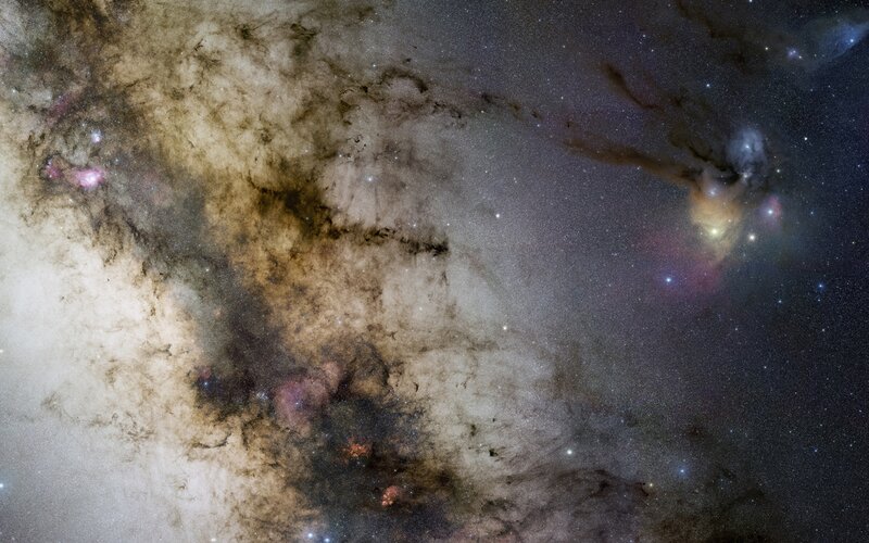 Cosmic Nebula and Star Field