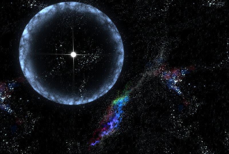 Cosmic nebula and star system
