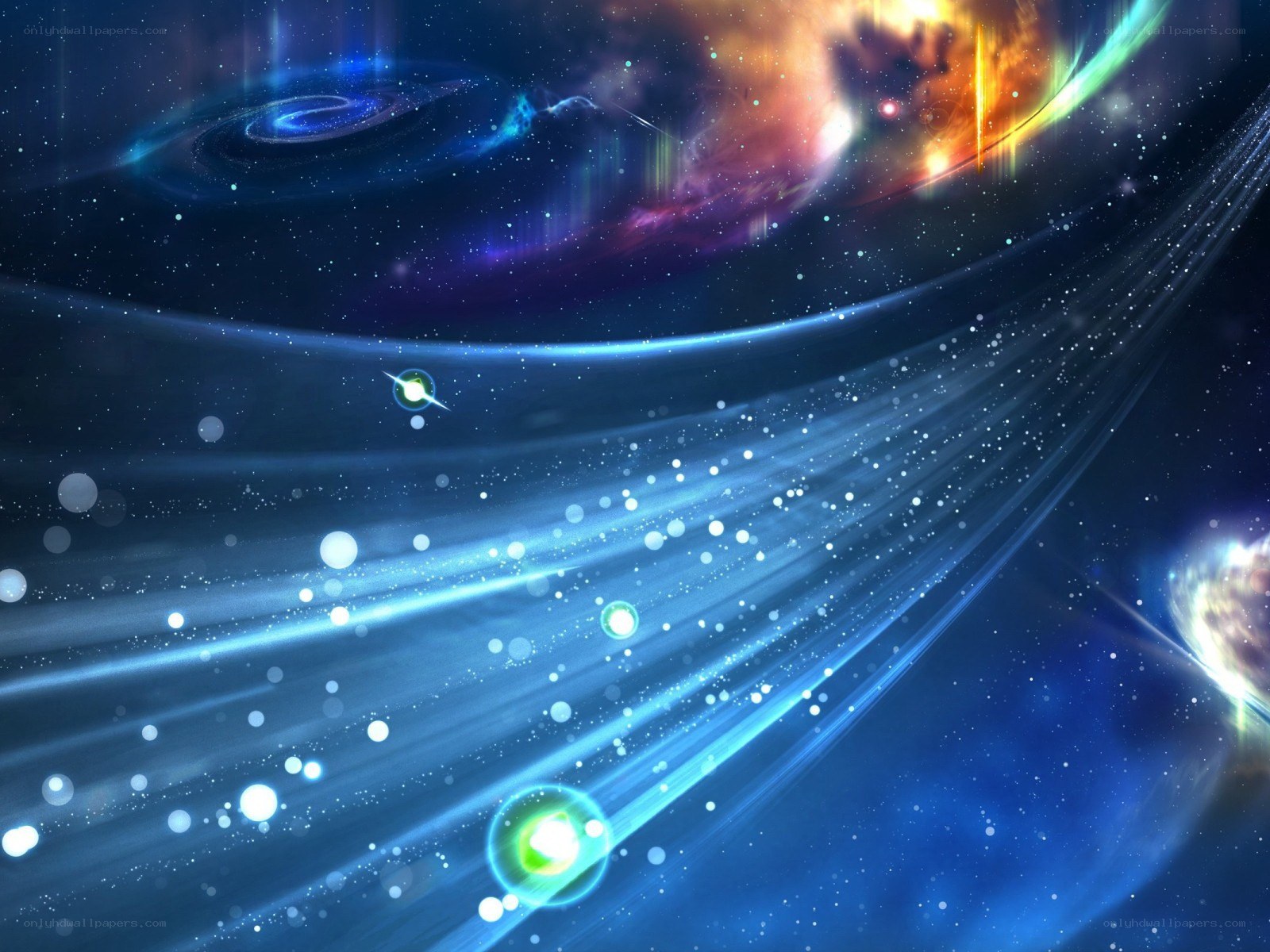 Cosmic Nebula and Starfield