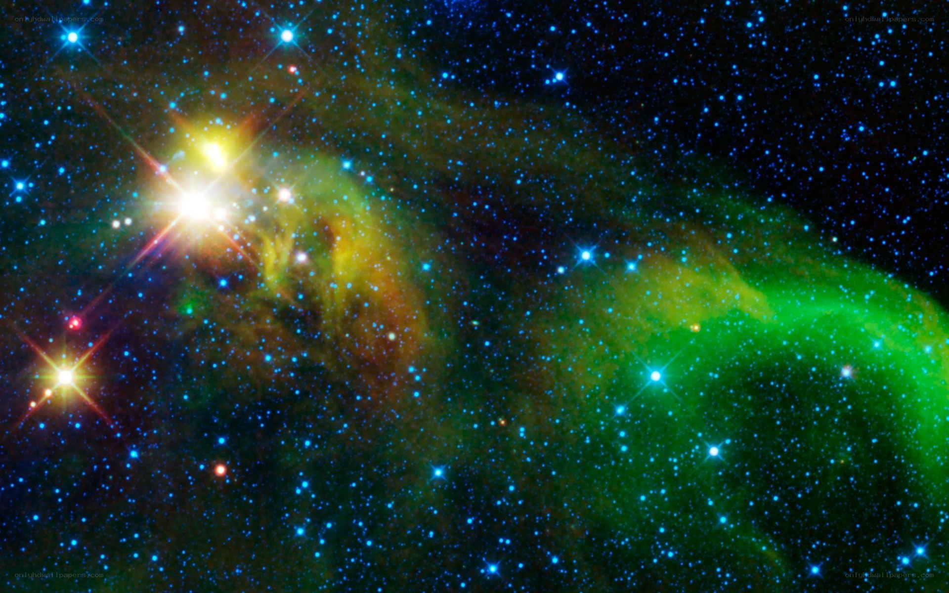 Cosmic nebula and stars