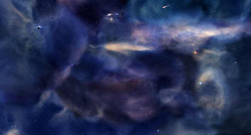 Cosmic Nebula and Stars