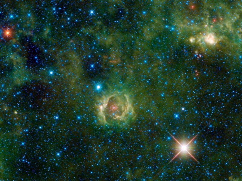 Cosmic nebula and stars