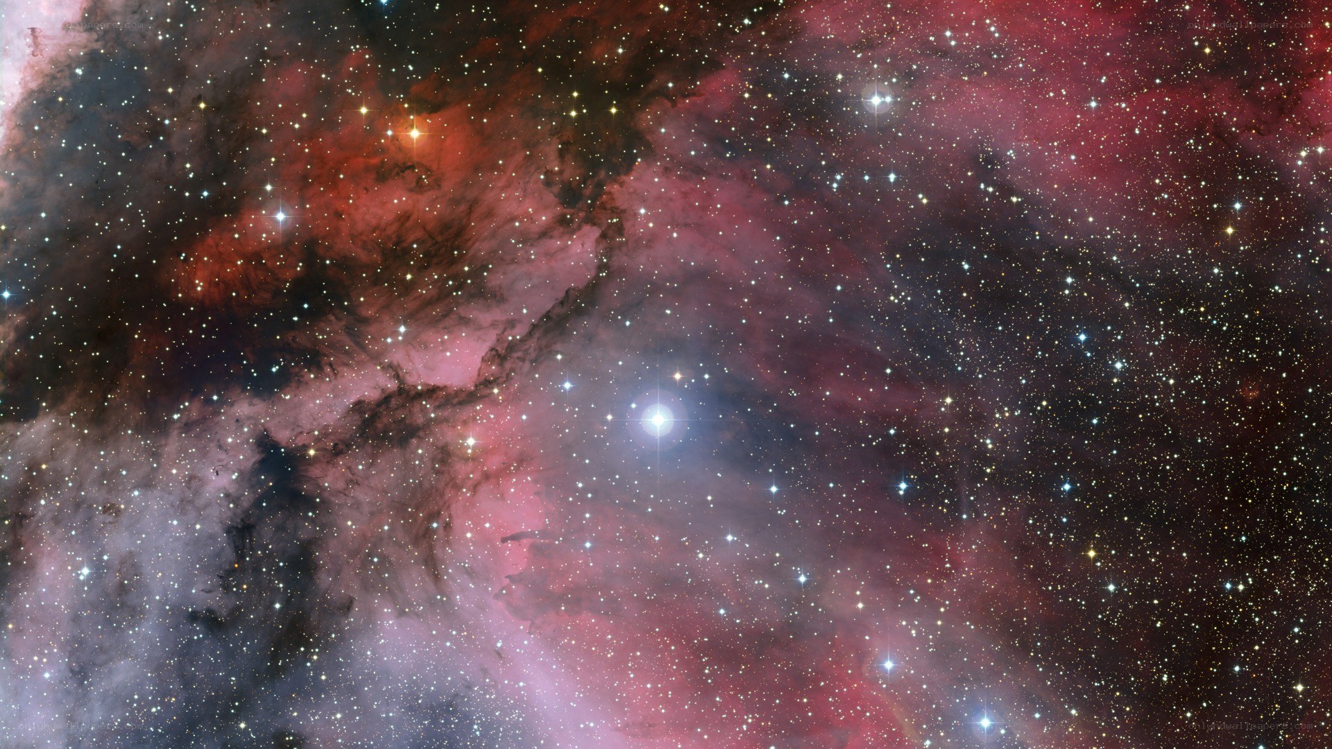 Cosmic Nebula and Stars