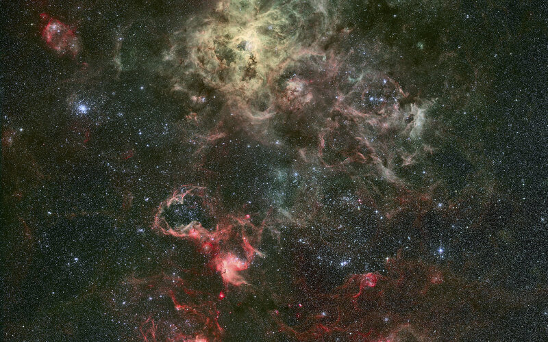 Cosmic nebula and stars