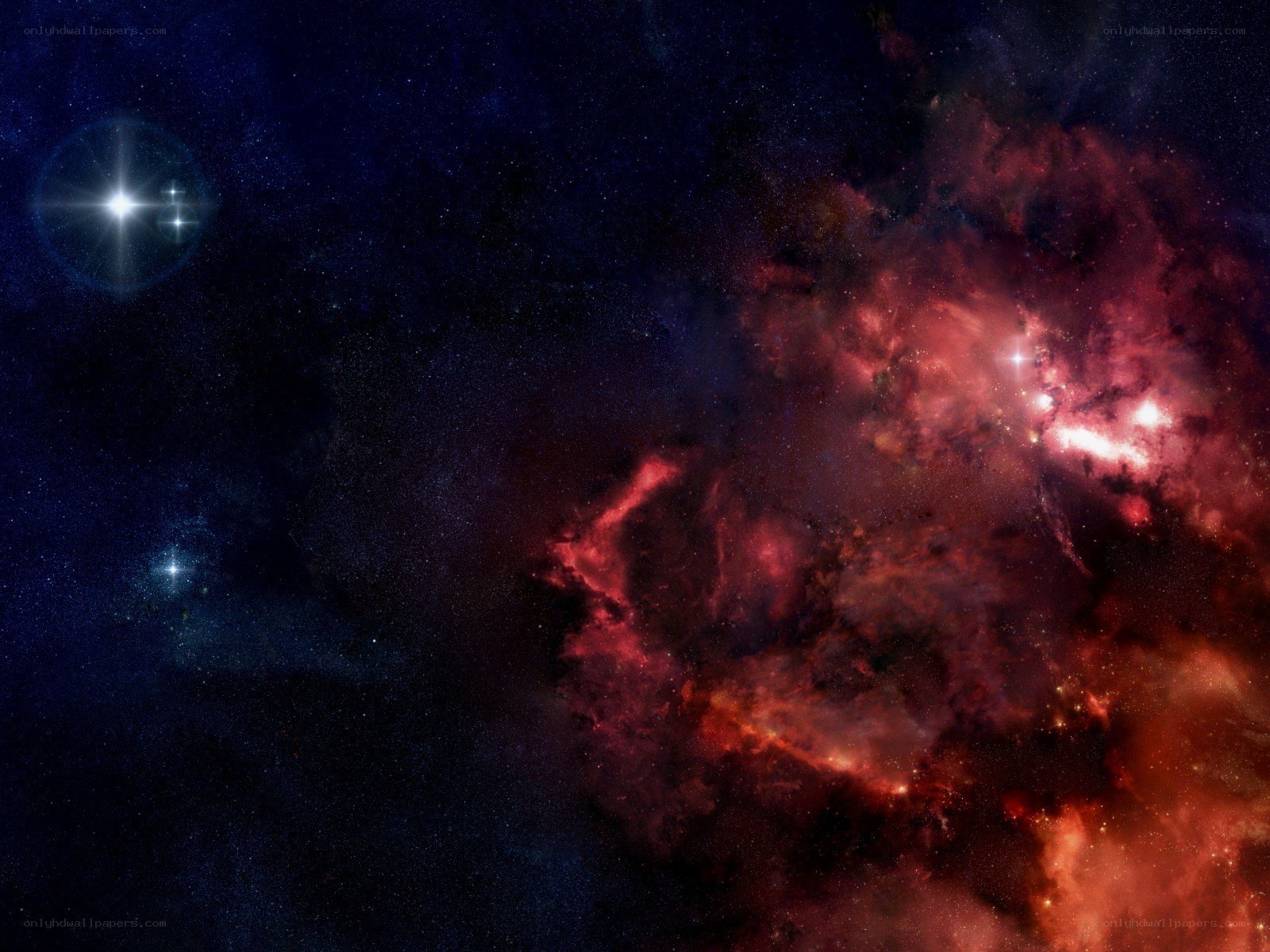 Cosmic nebula and stars
