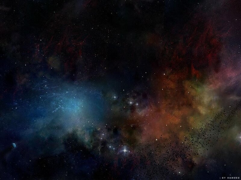 Cosmic Nebula and Stars