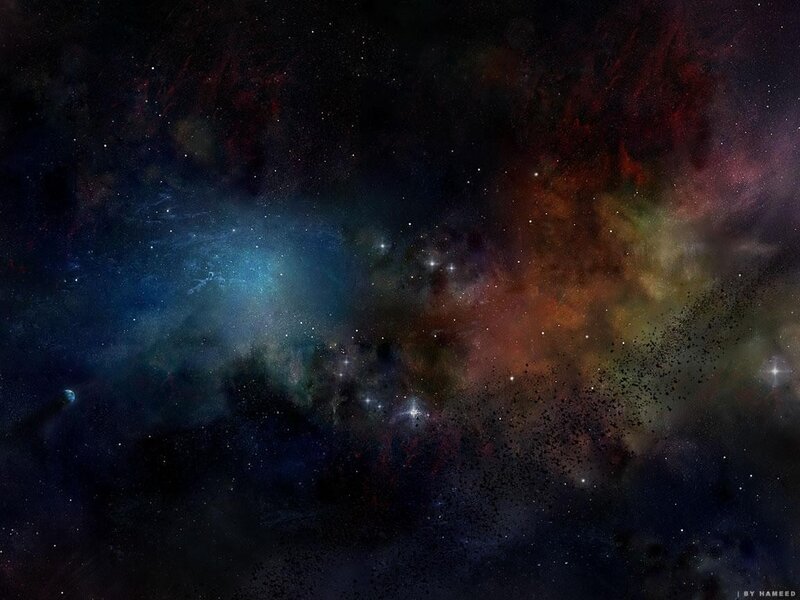 cosmic nebula and stars