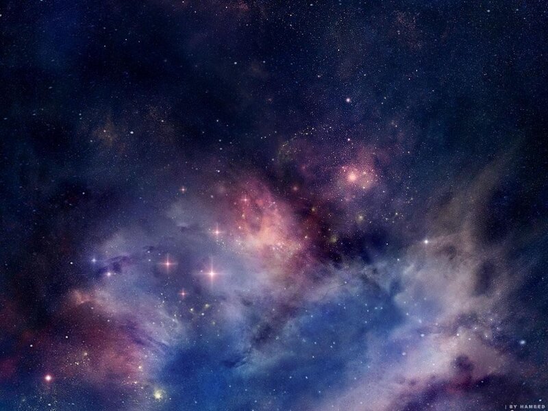 Cosmic Nebula and Stars