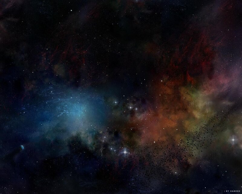 cosmic nebula and stars