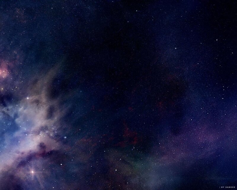Cosmic nebula and stars