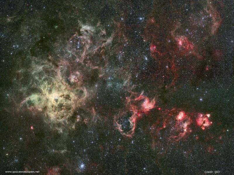 Cosmic nebula and stars