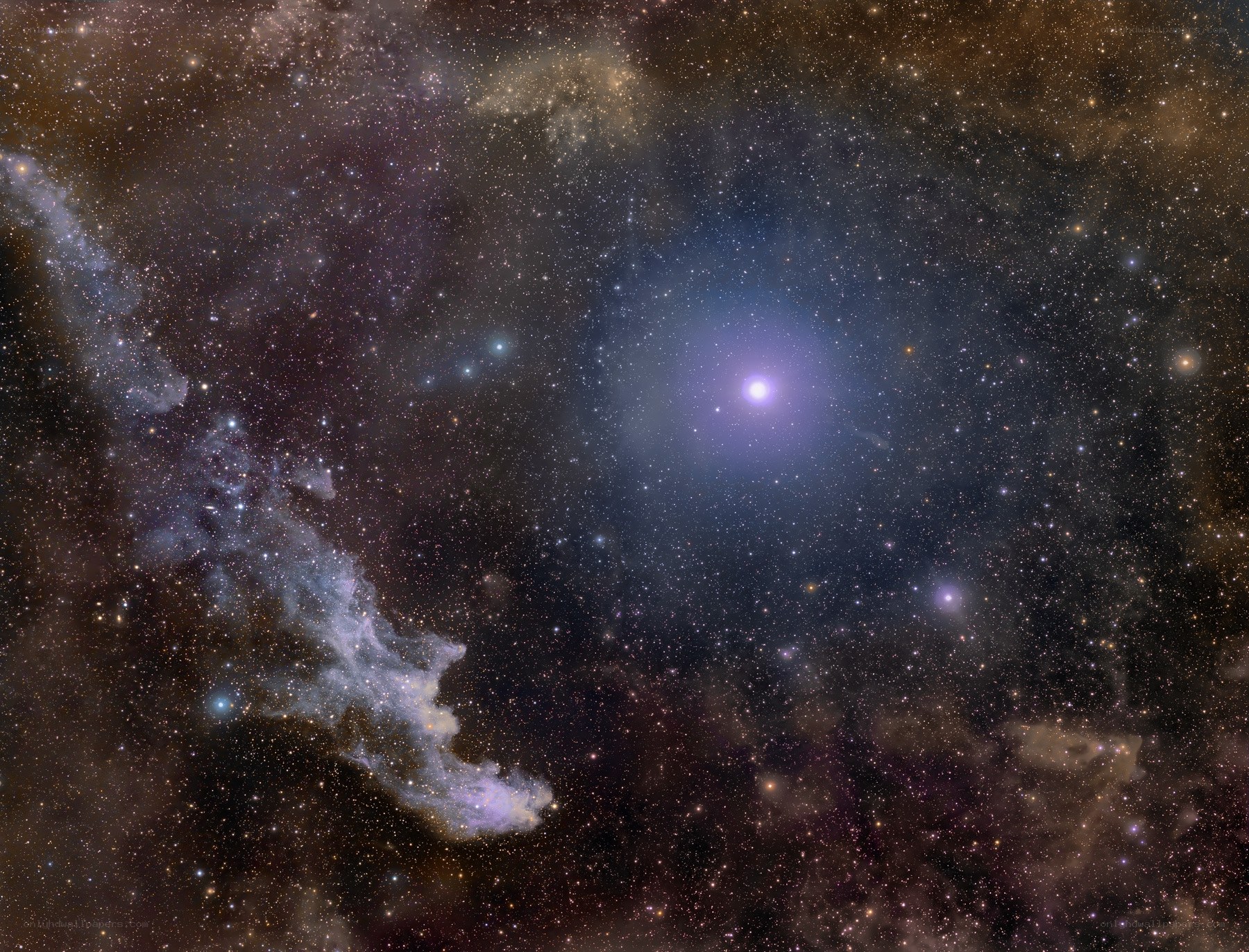 Cosmic Nebula and Stars