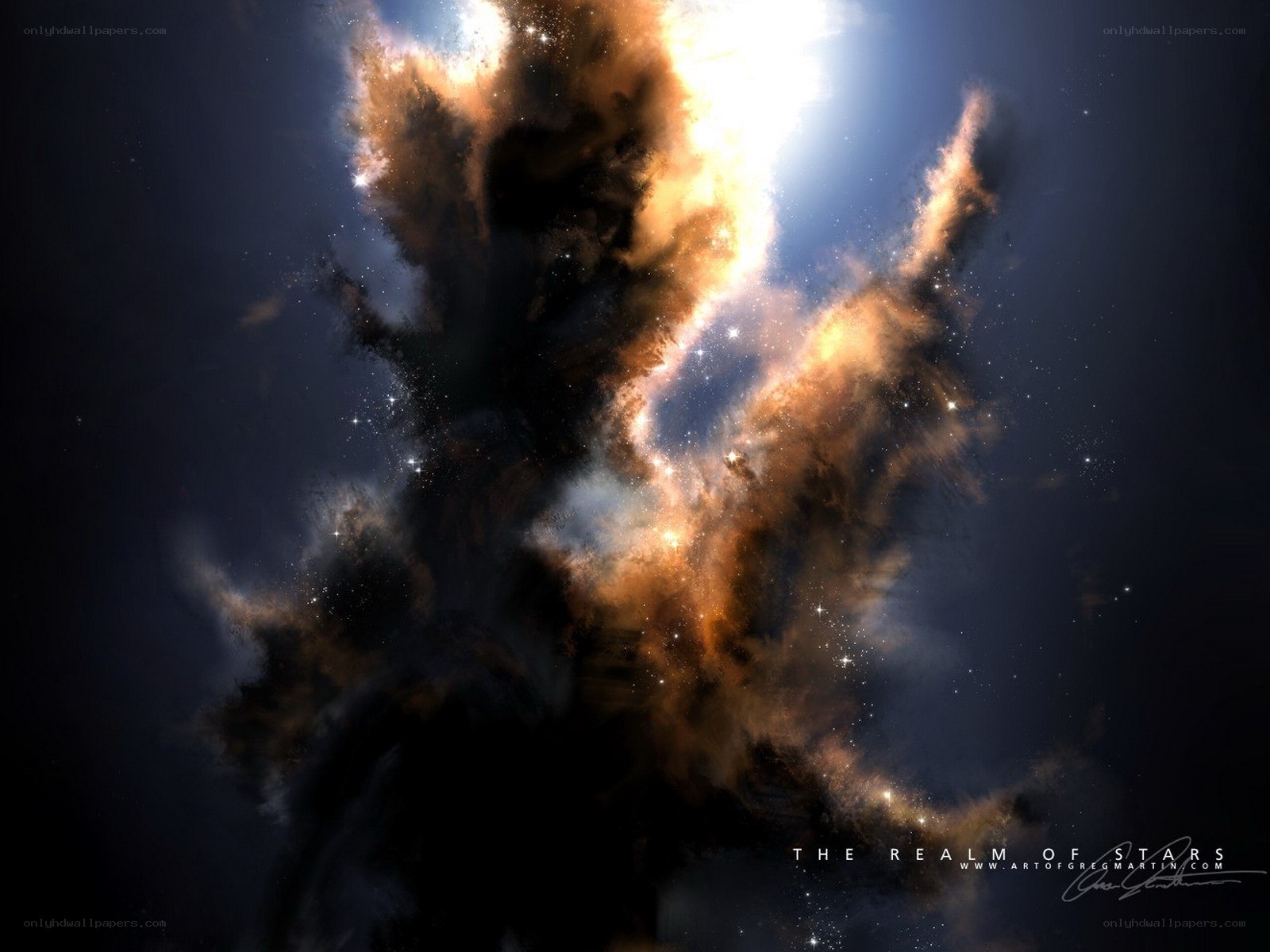 Cosmic Nebula and Stars
