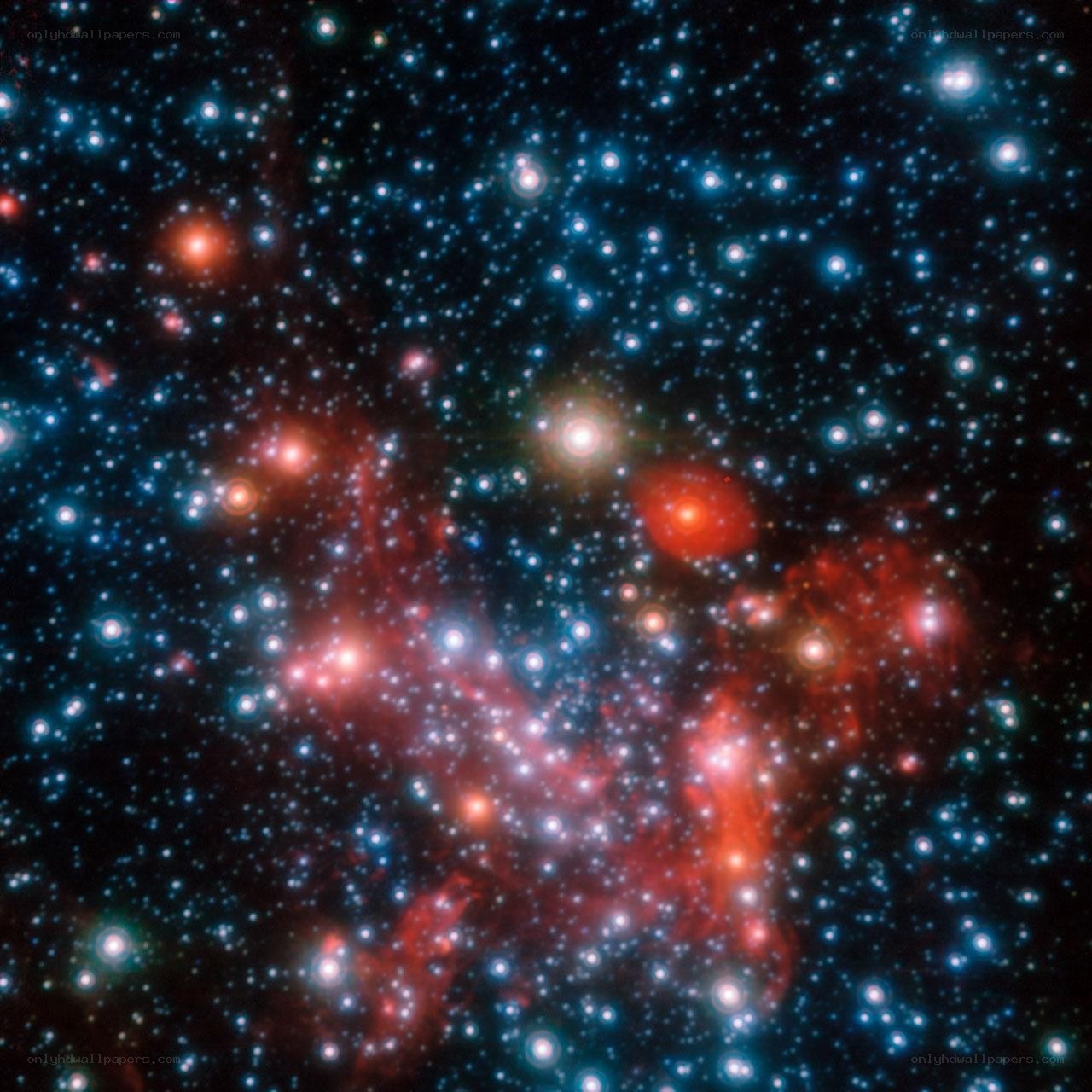 Cosmic nebula and stars