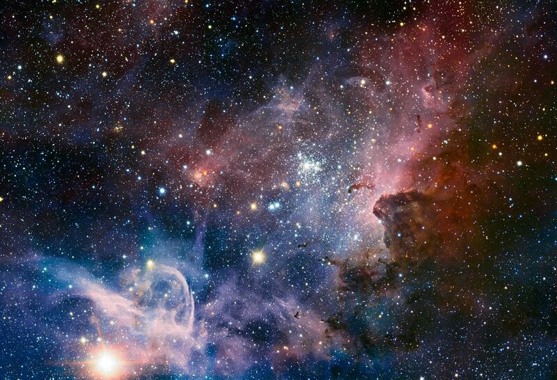 Cosmic nebula and stars