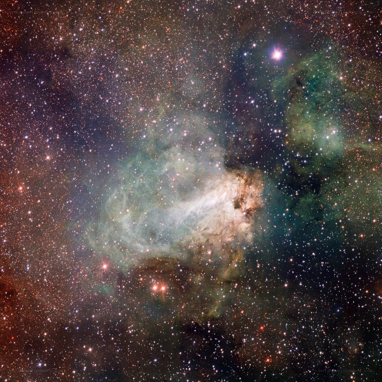 Cosmic nebula and stars