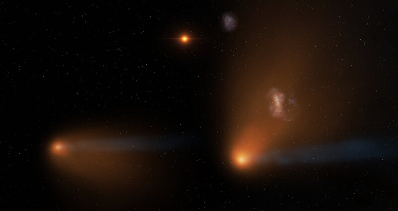 Cosmic nebula and stars
