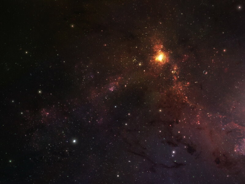 Cosmic nebula and stars