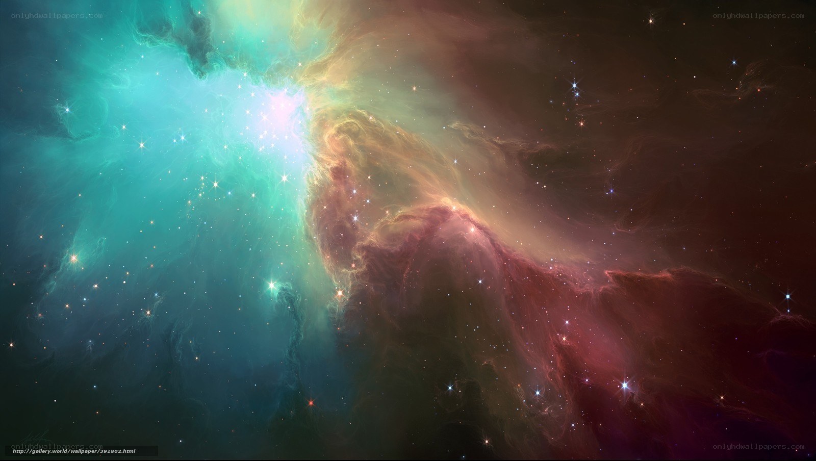 Cosmic Nebula and Stars