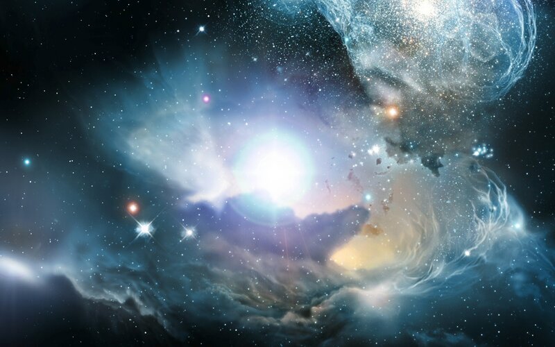 Cosmic Nebula and Stars