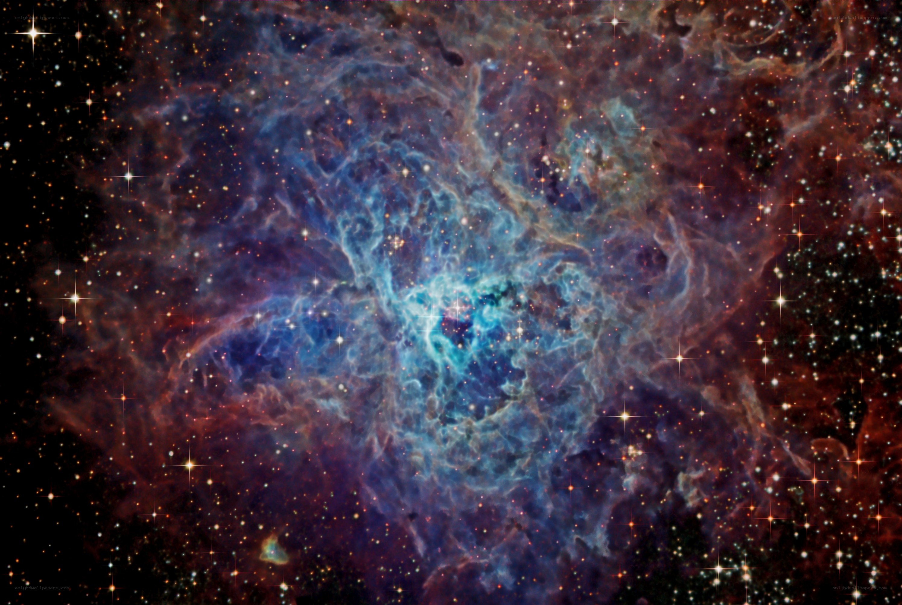 Cosmic nebula and stars