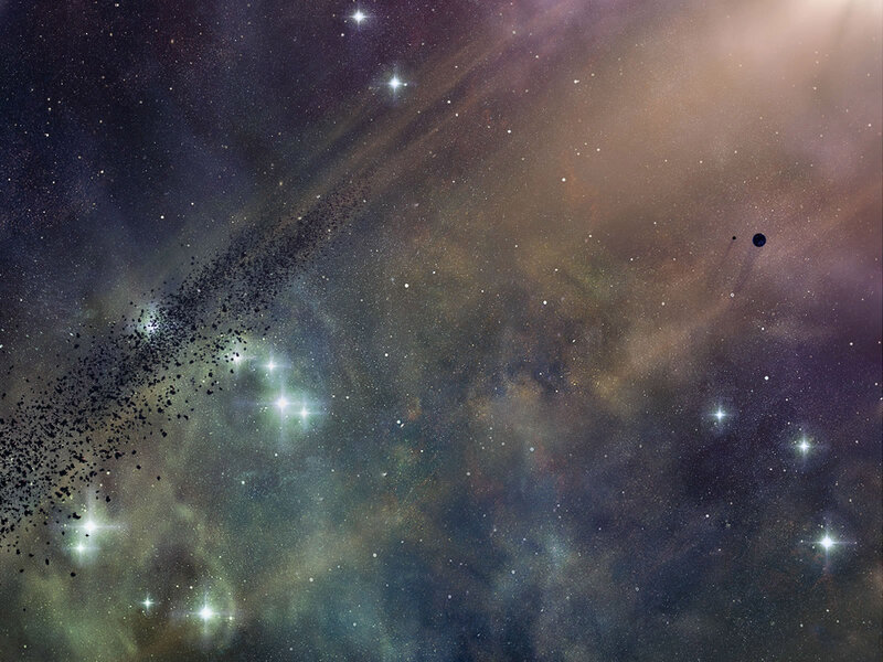 Cosmic Nebula and Stars