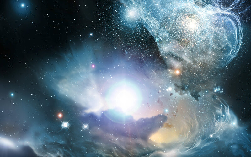 Cosmic Nebula and Stars