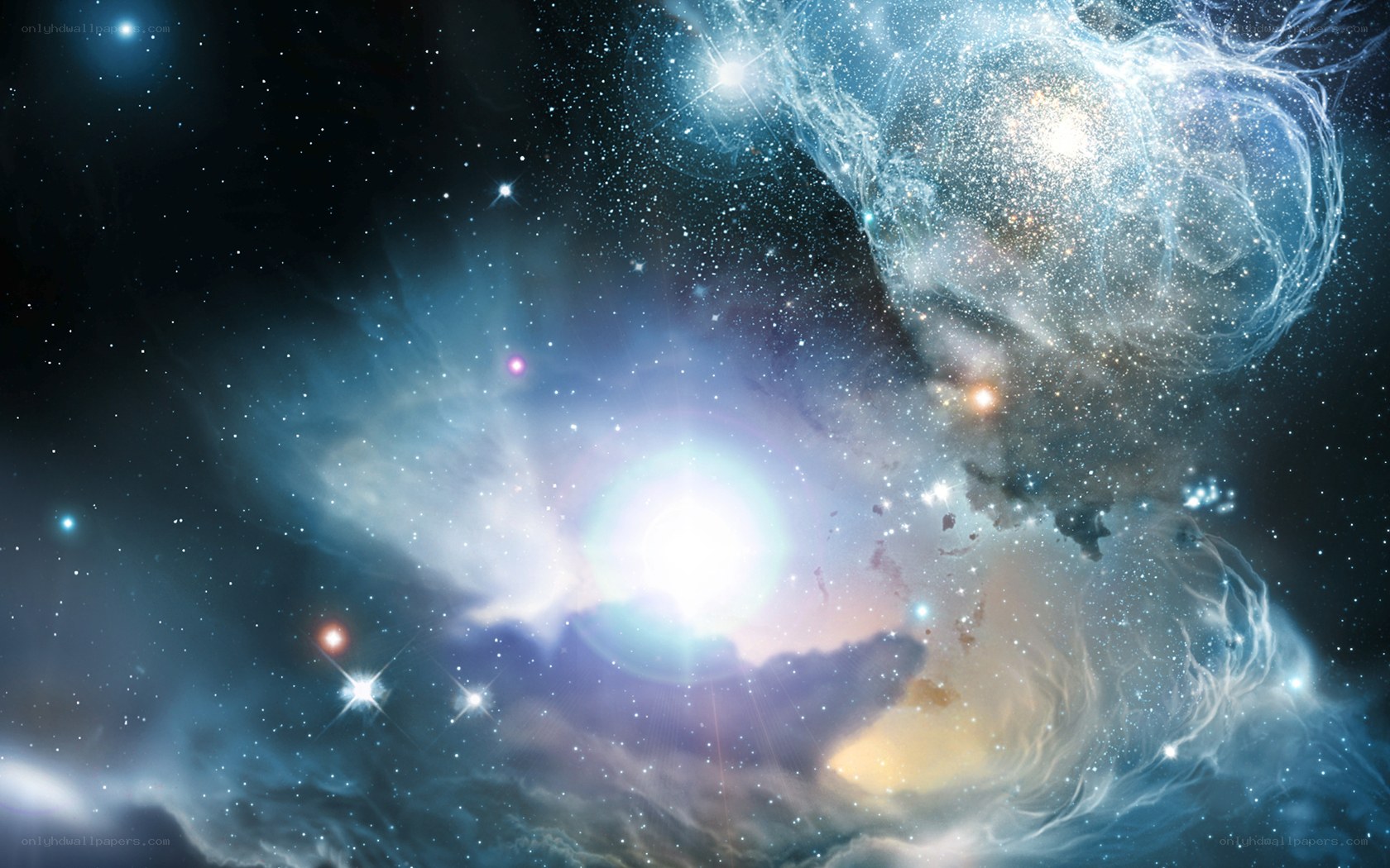 Cosmic Nebula and Stars