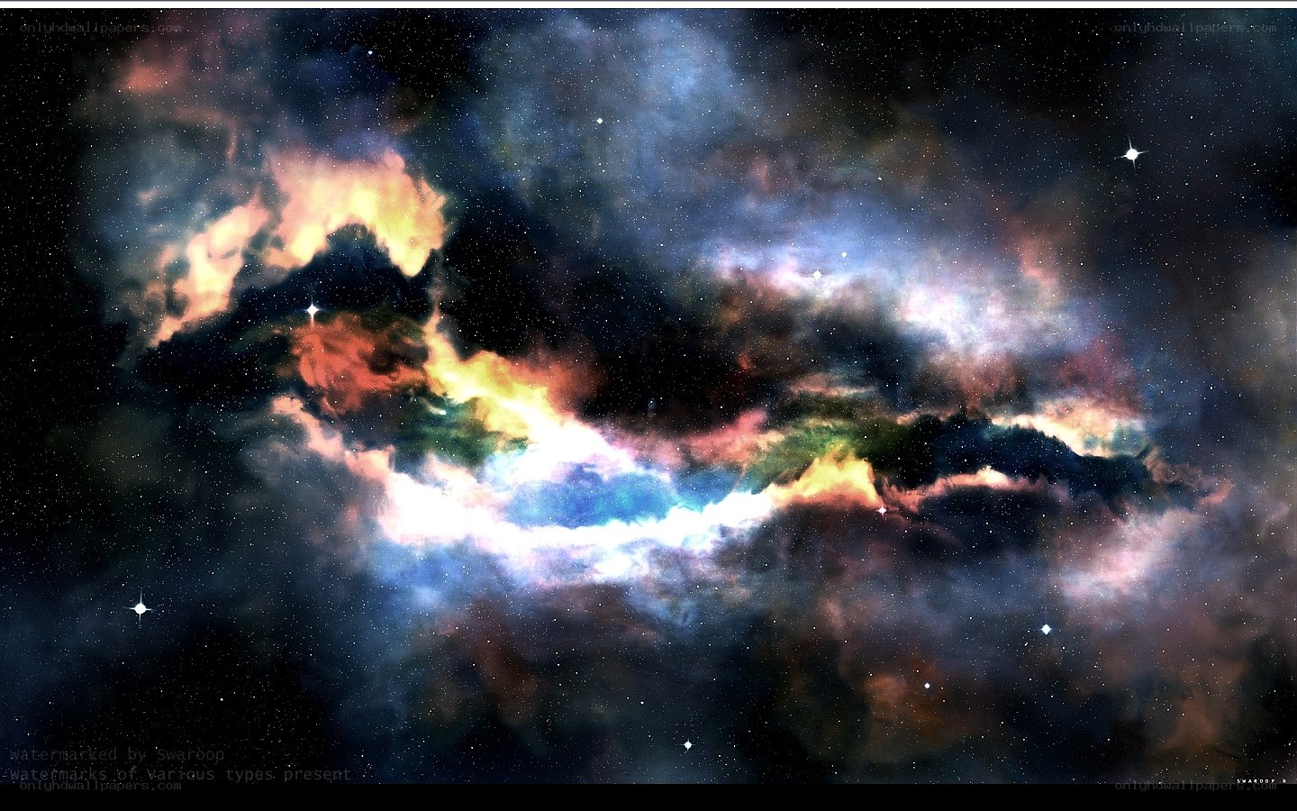 Cosmic Nebula and Stars