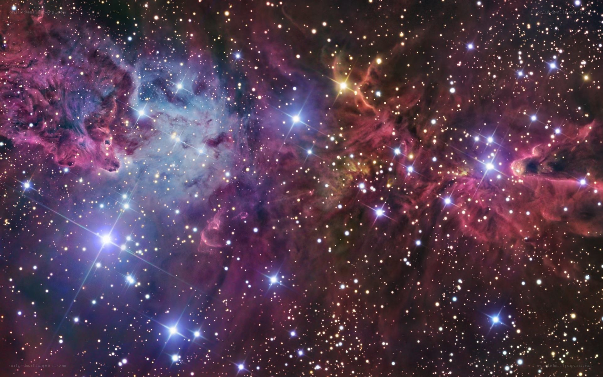 Cosmic Nebula and Stars