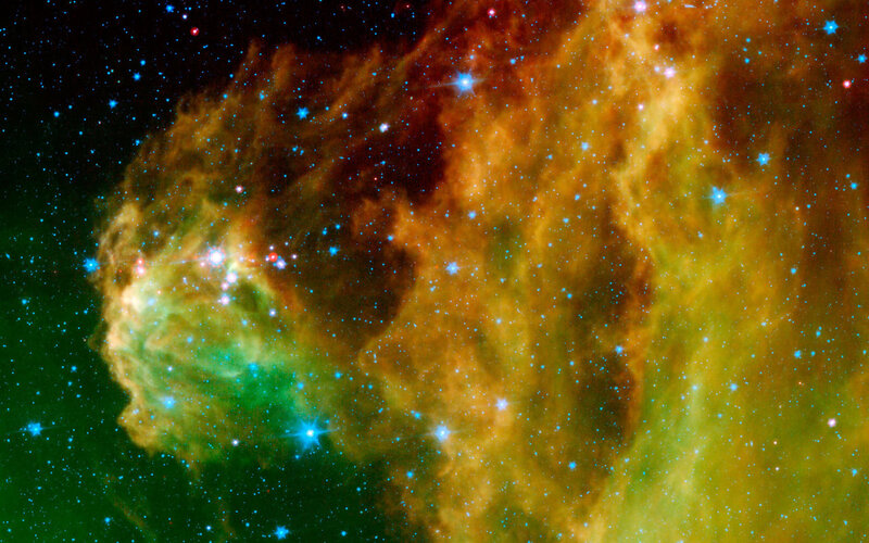 Cosmic nebula and stars