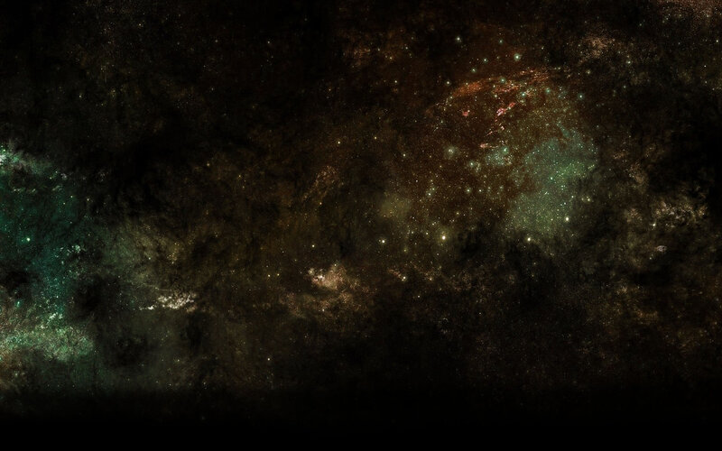 Cosmic Nebula and Stars — Black, Dark