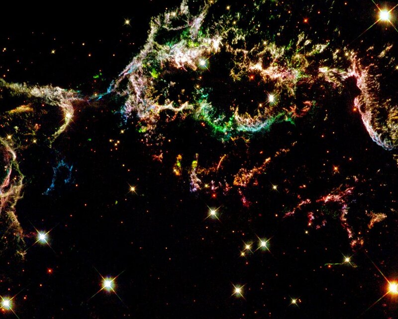 Cosmic Nebula and Stars — Black, Dramatic