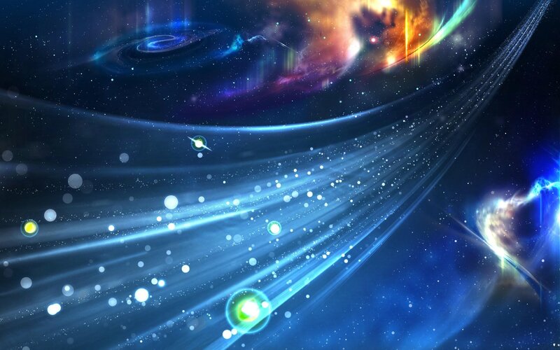Cosmic Nebula and Stars — Blue, Dramatic, Digital Art
