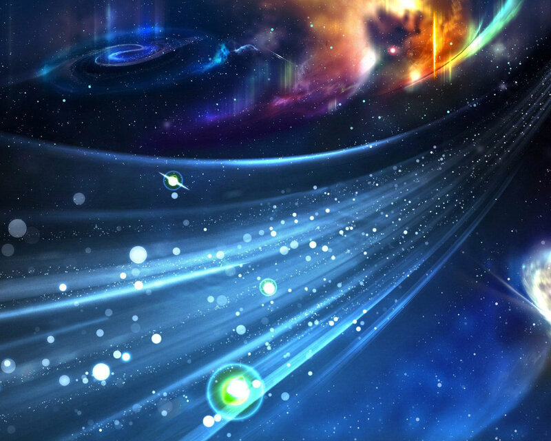 Cosmic Nebula and Stars — Blue, Dramatic, Night, Digital Art